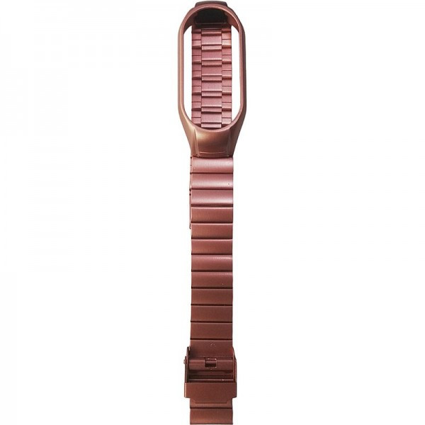 Металлический блочный браслет Rumi Snake для Xiaomi Smart Band 8 Розовое золото - фото 1 - id-p213043379