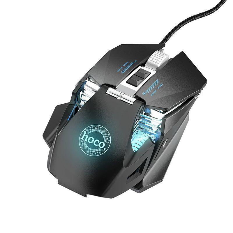 Мышь игровая Hoco DI21 7 кнопок 1000-7200dpi черная - фото 1 - id-p215116380