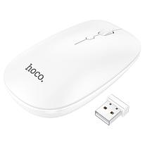 Беспроводная мышь HOCO GM15, 4 кнопки, 1600dpi, питание 1xAA, Bluetooth + 2.4G, белая