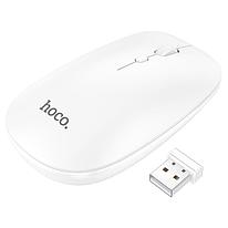 Bluetooth мышь - HOCO GM15, 4 кнопоки, питание 1xAA, 1600dp, с двумя режимами подключения 2.4G + BT, белая
