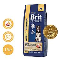 Brit Premium Dog Adult Medium корм сухой для собак средних пород с индейкой и телятиной,1 кг