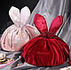 Мешок косметичка Beautiful бархатный подарочный с ушками / косметика / сувениры / украшения Розовый, фото 3