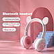 Беспроводные Bluetooth наушники Hello Bear BK-5 с подсветкой Синий, фото 7