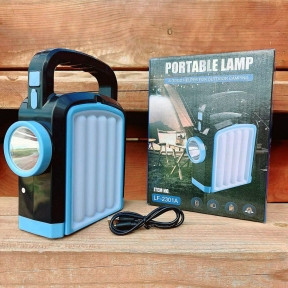 Многофункциональный кемпинговый фонарь  светильник Multifunctional portable lamp LF2301A (зарядка USBсолнечная
