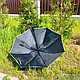 Автоматический противоштормовой складной зонт - наоборот Flash reverse Черный, фото 4