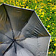 Автоматический противоштормовой складной зонт - наоборот Flash reverse Черный, фото 6