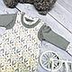 Комплект одежды из 2 предметов для новорожденного (кофточка, полукомбинезон) Bebika, натуральный хлопок, фото 5