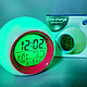 Часы - будильник с подсветкой Color ChangeGlowing LED (время, календарь, будильник, термометр) Зеленый, фото 3