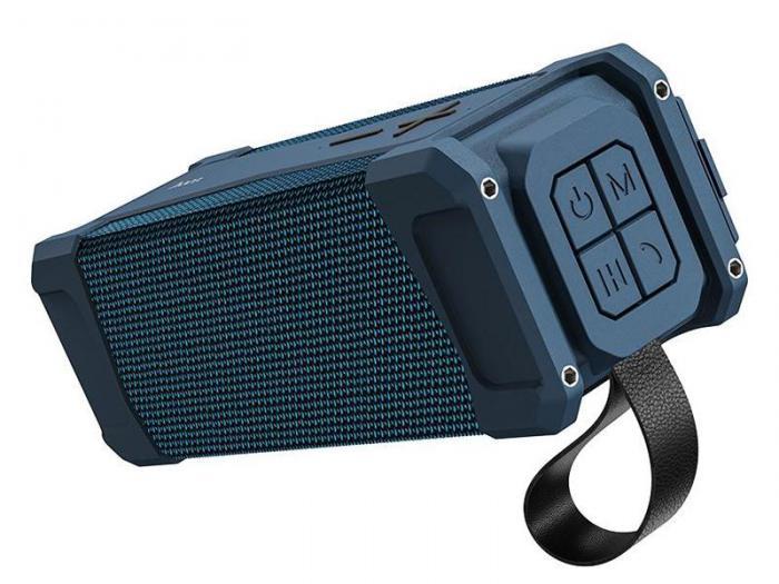 Портативная беспроводная блютуз мини колонка Hoco HC6 Magic Sports синяя Bluetooth переносная для телефона - фото 1 - id-p213590751