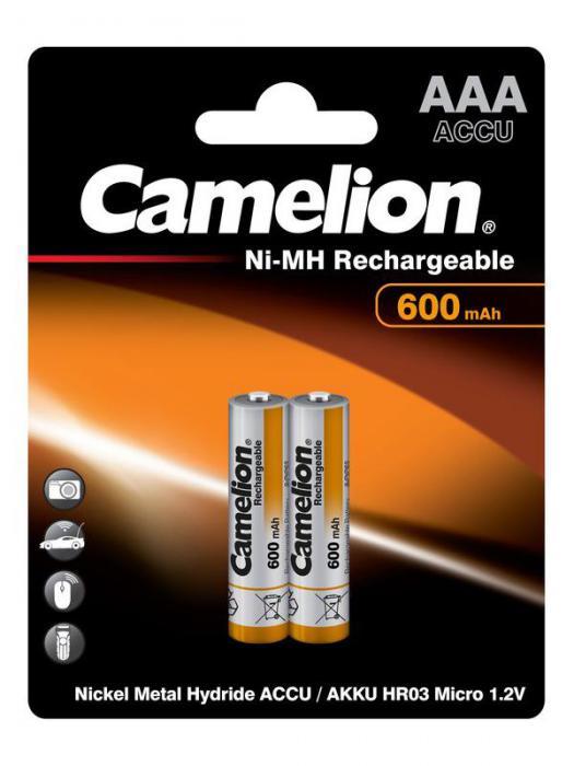 Аккумулятор AAA - Camelion 1.2V 600mAh Ni-Mh BL-2 NH-AAA600BP2 (2 штуки) 2695