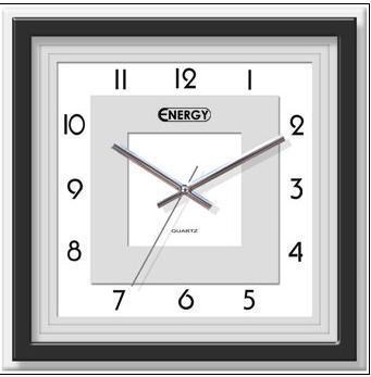 Настенные квадратные часы стрелки кварцевые ENERGY EC-11 интерьерные оригинальные для спальни дома