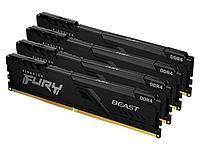 Модуль памяти Kingston Fury Beast Black DDR4 DIMM 3200Mhz PC25600 CL16 - 64Gb Kit (4x16Gb) KF432C16BB1K4/64