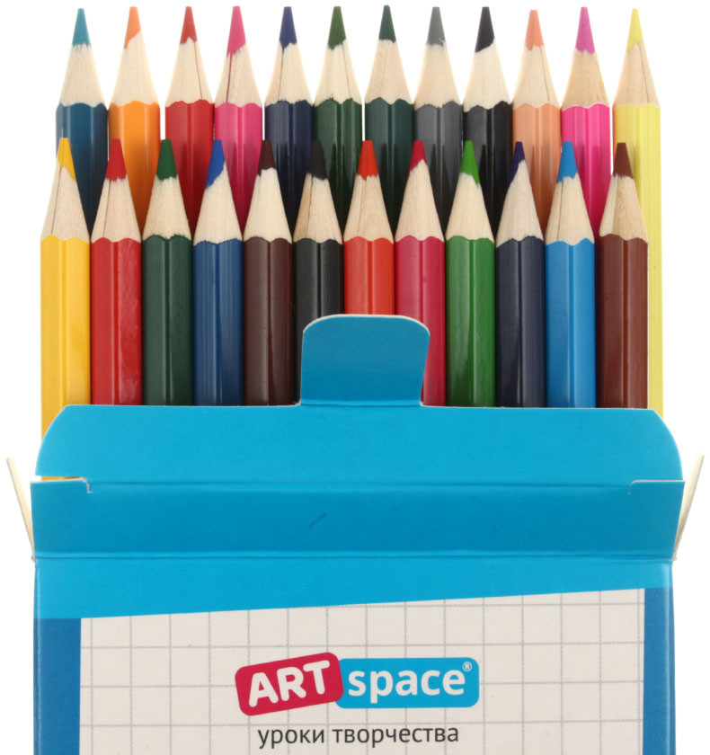 Карандаши цветные ArtSpace «Милые зверушки» 24 цвета, длина 175 мм - фото 1 - id-p215578423
