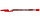 Ручка шариковая Berlingo H-30 корпус прозрачный, стержень красный, фото 2