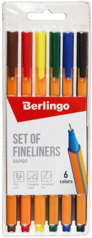 Набор лайнеров Berlingo Rapido 6 цветов, толщина линии 0,4 мм - фото 2 - id-p215578238