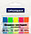 Закладки-разделители пластиковые с липким краем OfficeSpace 45*12 мм, 20 л.*5 цветов, неон, фото 2