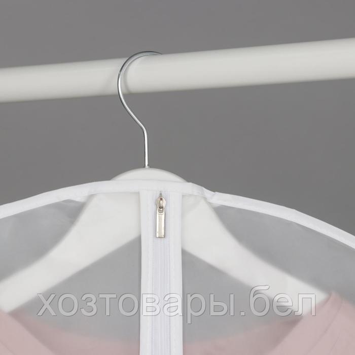 Чехол для одежды 60х120 см, плотный PEVA, цвет белый - фото 3 - id-p215581957