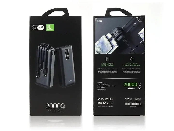 Портативное зарядное устройство (Power Bank)КР KP-27 20000мАг Черный - фото 5 - id-p215582168