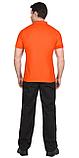 Рубашка-поло короткие рукава оранжевая, рукав с манжетом, пл. 180 г/кв.м., фото 3