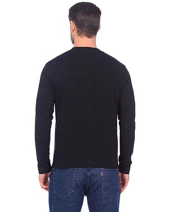 Футболка длинные рукава черная 160г/м2, фото 2