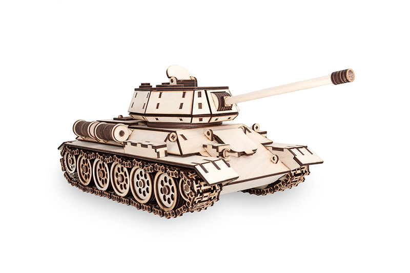 Танк Т-34. Деревянный пазл 3D - конструктор EWA - фото 4 - id-p215584247