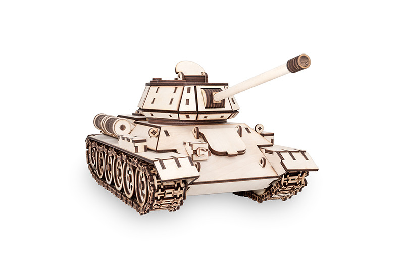 Танк Т-34. Деревянный пазл 3D - конструктор EWA - фото 5 - id-p215584247