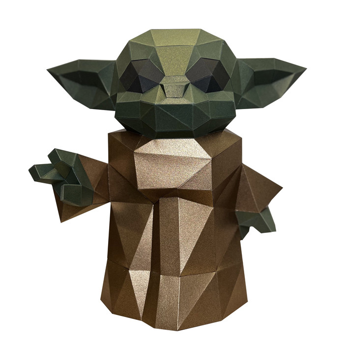 Малыш Йода. 3D конструктор - оригами из картона