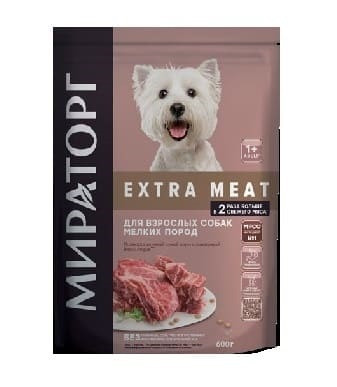 МИРАТОРГ Extra Meat Black Angus для мелких собак (говядина), 0.6 кг - фото 1 - id-p215584523
