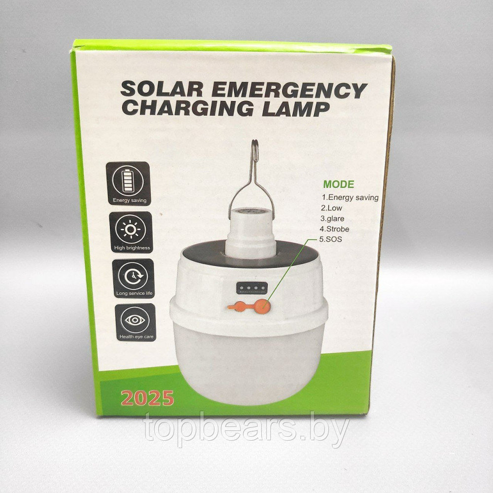 Кемпинговый подвесной фонарь Solar emergency charging lamp USB и солнечные батареи (5 режимов работы) - фото 6 - id-p215108377