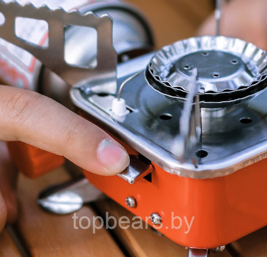 Плитка газовая, туристическая с пьезоподжигом PORTABLE CARD TYPE STOVE ZT-202 - фото 8 - id-p215108405