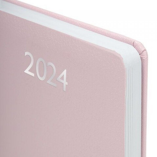 Ежедневник датированный 2024 А5 138x213 мм BRAUBERG "Profile", балакрон, светло-розовый, 114868 - фото 3 - id-p215593759