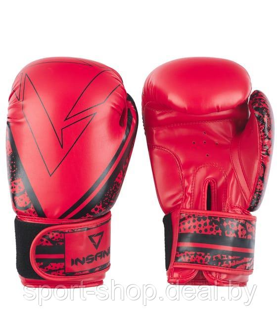 Перчатки боксерские ODIN, ПУ, красный, 8 oz, бокс, перчатки для бокса, боксерские перчатки