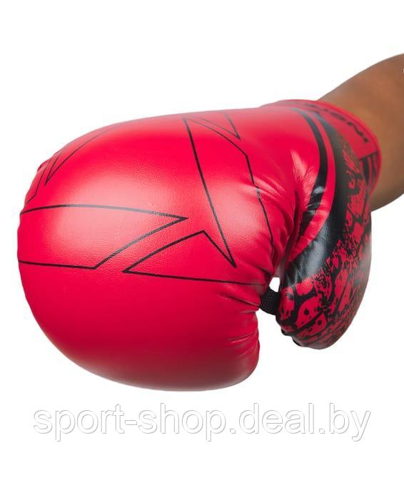 Перчатки боксерские ODIN, ПУ, красный, 8 oz, бокс, перчатки для бокса, боксерские перчатки - фото 3 - id-p215594259