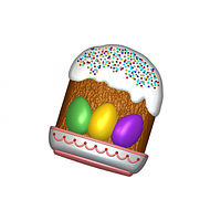 Формы пластиковые для мыла, гипса, шоколада Кулич с яйцами 723