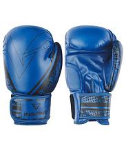 Перчатки боксерские ODIN, ПУ, синий, 8 oz, бокс, перчатки для бокса, боксерские перчатки