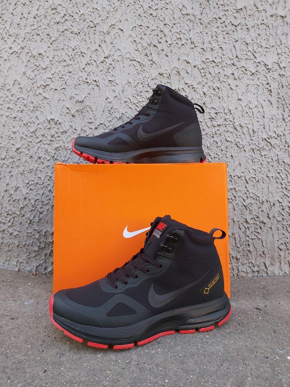 Мужские зимние термо кроссовки Nike Air Relentless 26 Mid Gore-tex черные - фото 8 - id-p215595409