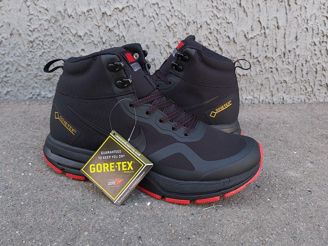 Мужские зимние термо кроссовки Nike Air Relentless 26 Mid Gore-tex черные 43 - фото 1 - id-p215595417