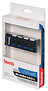 Разветвитель USB 3.0 BU-HUB4-U3.0-L черный Buro