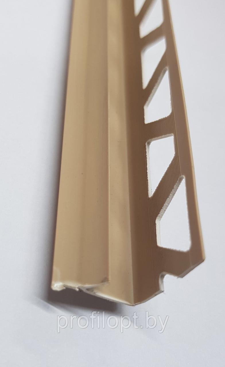 Уголок (раскладка) для плитки внутренний ПВХ 8 мм., 2,5м. Бежевый - фото 1 - id-p215595517