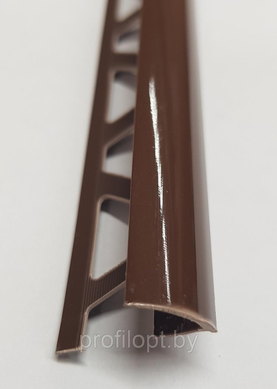 Уголок (раскладка) для плитки наружный ПВХ 8 мм., 2,5м. Коричневый - фото 1 - id-p215595547