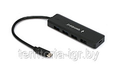 Концентратор USB 3.0 Type-C на 4 USB порта UHB-C424 черный Gembird