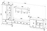 Гостиная Quartz-8 (Кварц)  с подсветкой Дуб нокс, фото 4