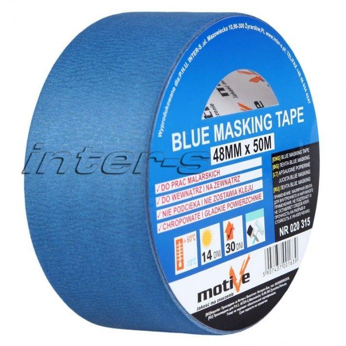 Лента Blue Masking tape (малярн лента синего цвета) 38мм 50м РП - фото 1 - id-p214924579