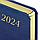 Ежедневник датированный 2024 А5 138x213 мм BRAUBERG "Iguana", под кожу, синий, 114850, фото 2