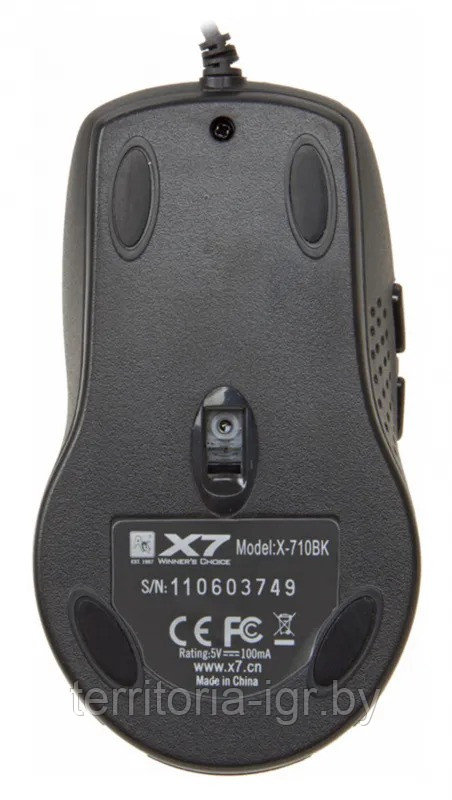 Игровая проводная мышь X7 X-710BK черный A4Tech - фото 7 - id-p74521425
