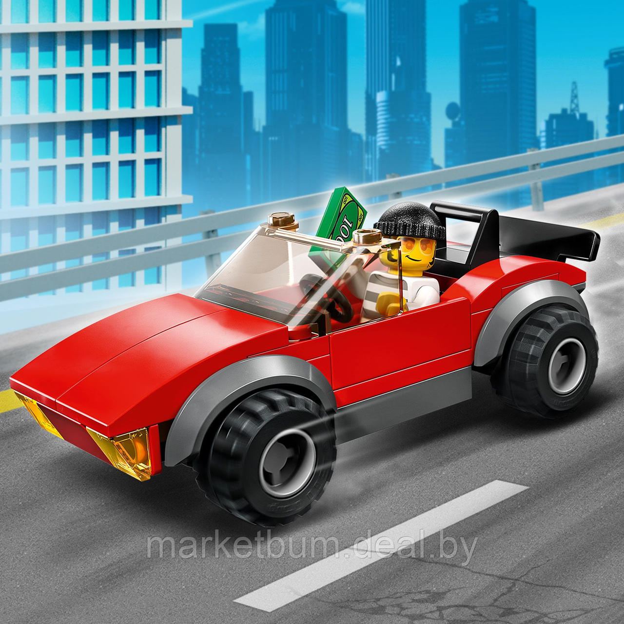 Конструктор LEGO City 60392, Полицейский мотоцикл - погоня за автомобилем - фото 5 - id-p215597097