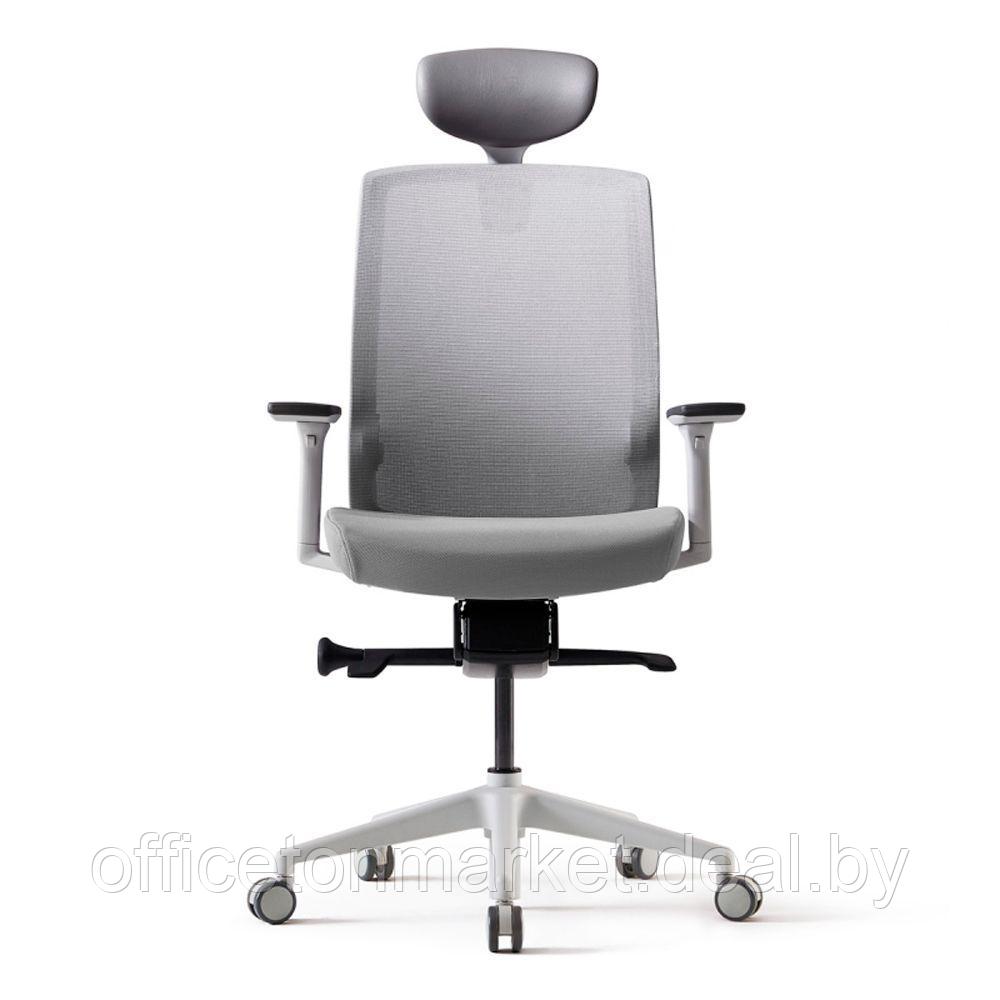 Кресло для руководителя BESTUHL "J1", сетка, ткань, пластик, серый - фото 2 - id-p215597041