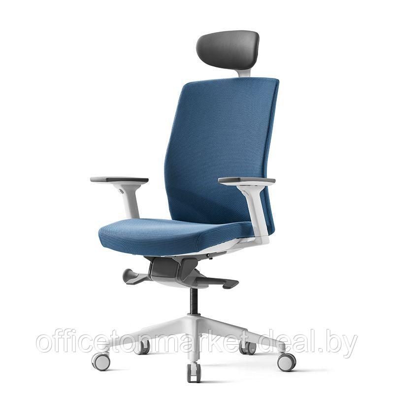 Кресло для руководителя BESTUHL "J2", ткань, пластик, голубой - фото 1 - id-p215597048