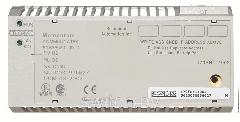 170ENT11002 MOMENTUM коммуникационный адаптер, Ethernet TCP/IP (Modbus) - фото 5 - id-p215598632