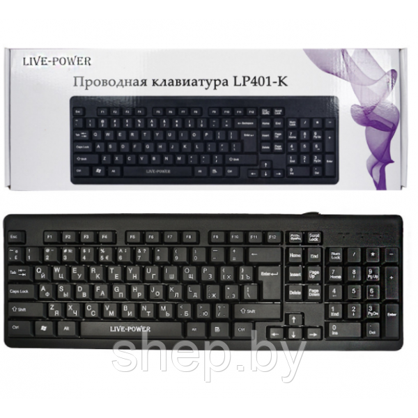 ПРОВОДНАЯ КЛАВИАТУРА LIVE-POWER LP401-K ИГРОВАЯ (ЧЕРНО-КРАСНАЯ) - фото 1 - id-p215599545